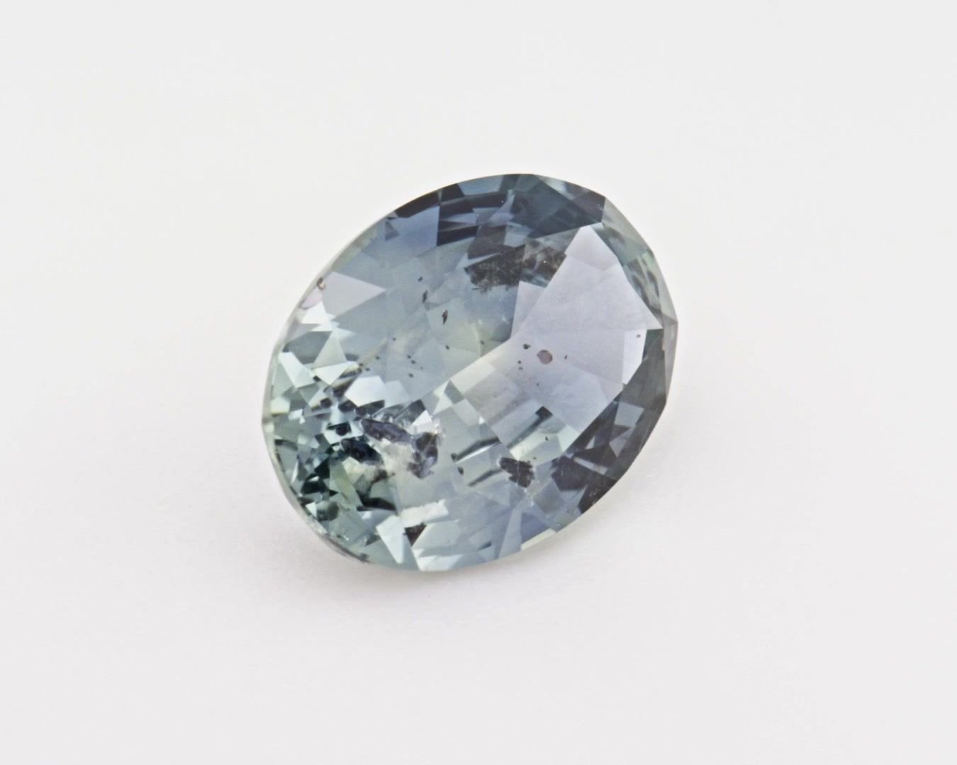 1.37 Carat Teal Oval Sapphire