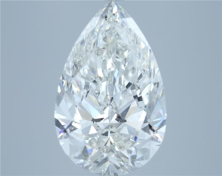 6.01ct H SI2 Rare Carat Ideal Cut Pear Diamond