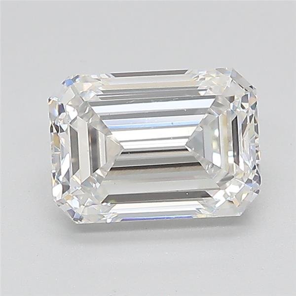1.70ct D VVS2 Rare Carat Ideal Cut Emerald Lab Grown Diamond