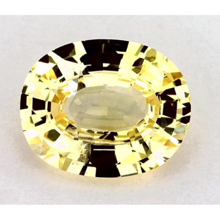 3.52 Carat Yellow Oval Sapphire