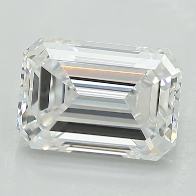 0.77ct D VVS2 Very Good Cut Emerald Lab Grown Diamond