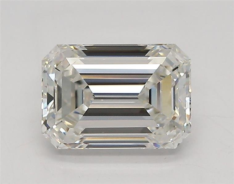 1.54ct F VVS2 Rare Carat Ideal Cut Emerald Lab Grown Diamond