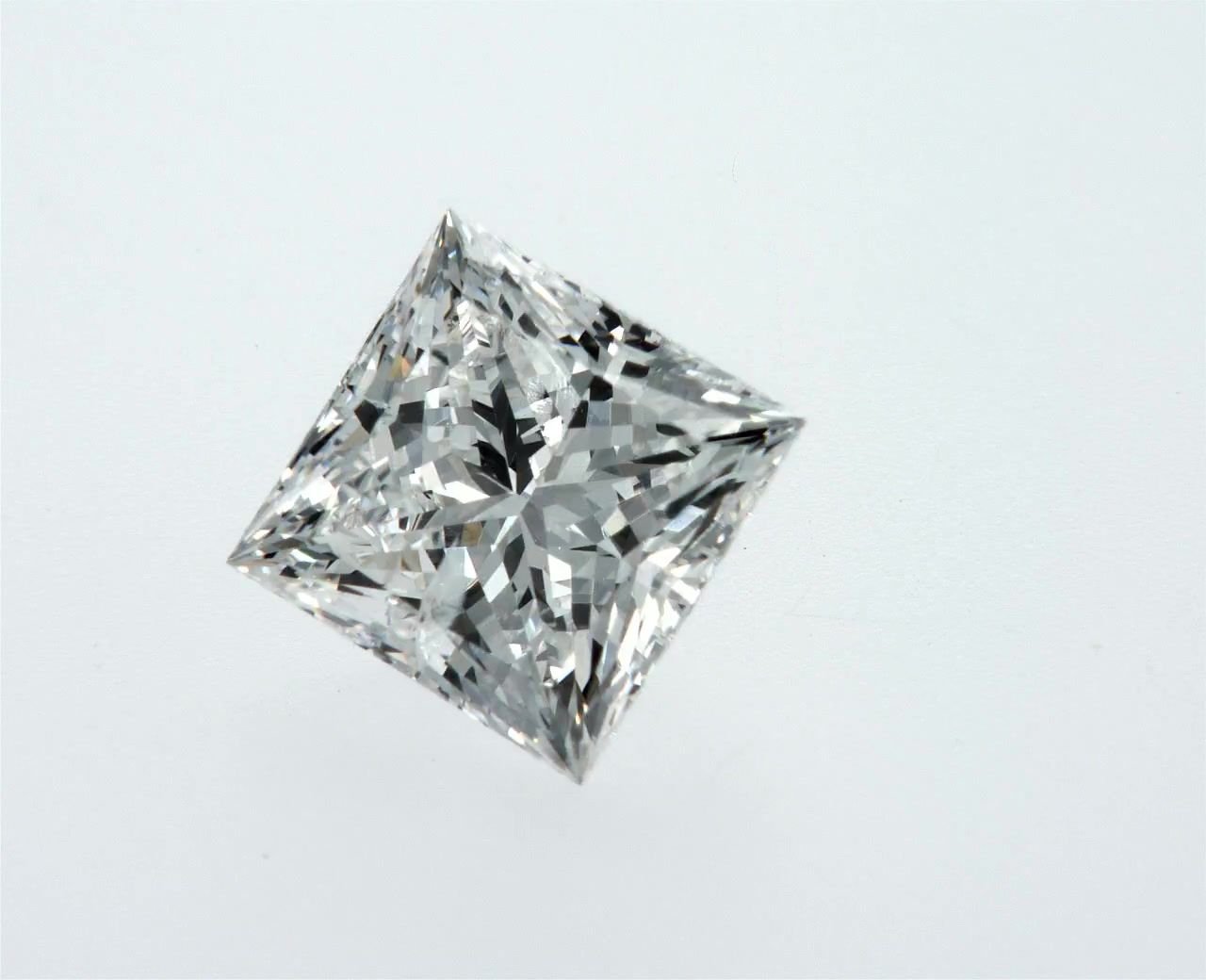 0.90ct F SI2 Rare Carat Ideal Cut Princess Diamond