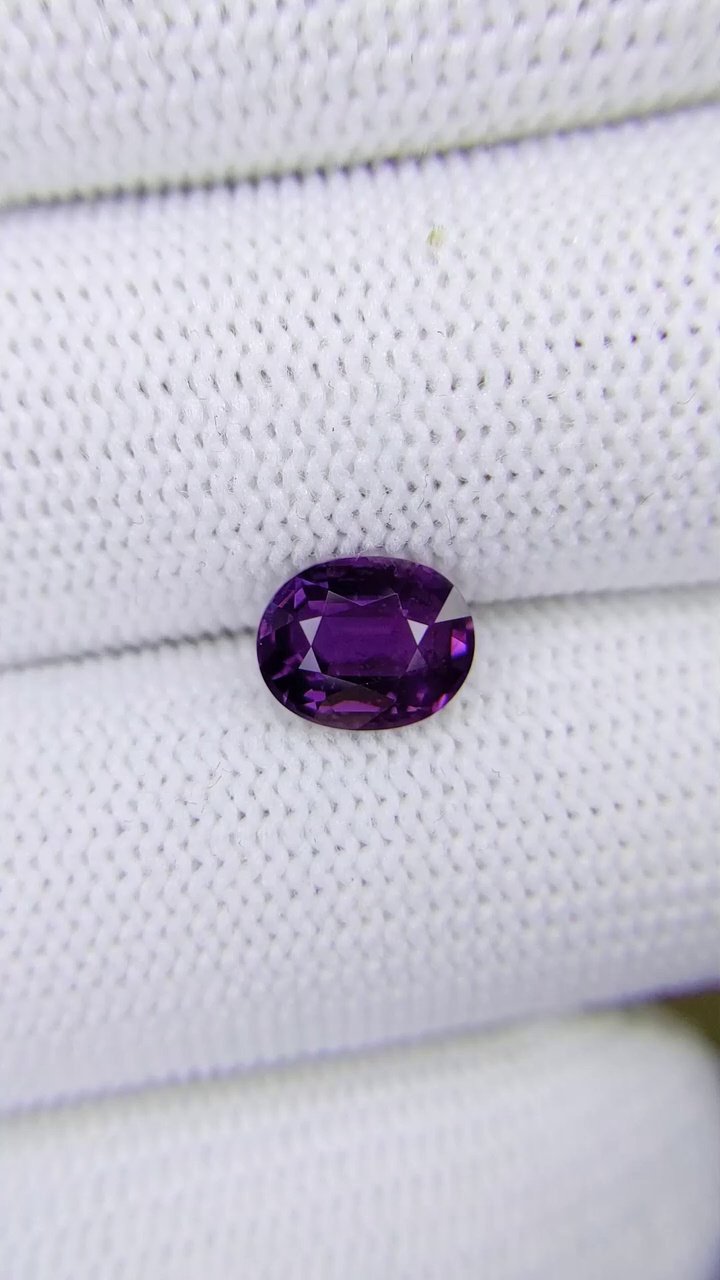 2.08 Carat Purple Oval Sapphire