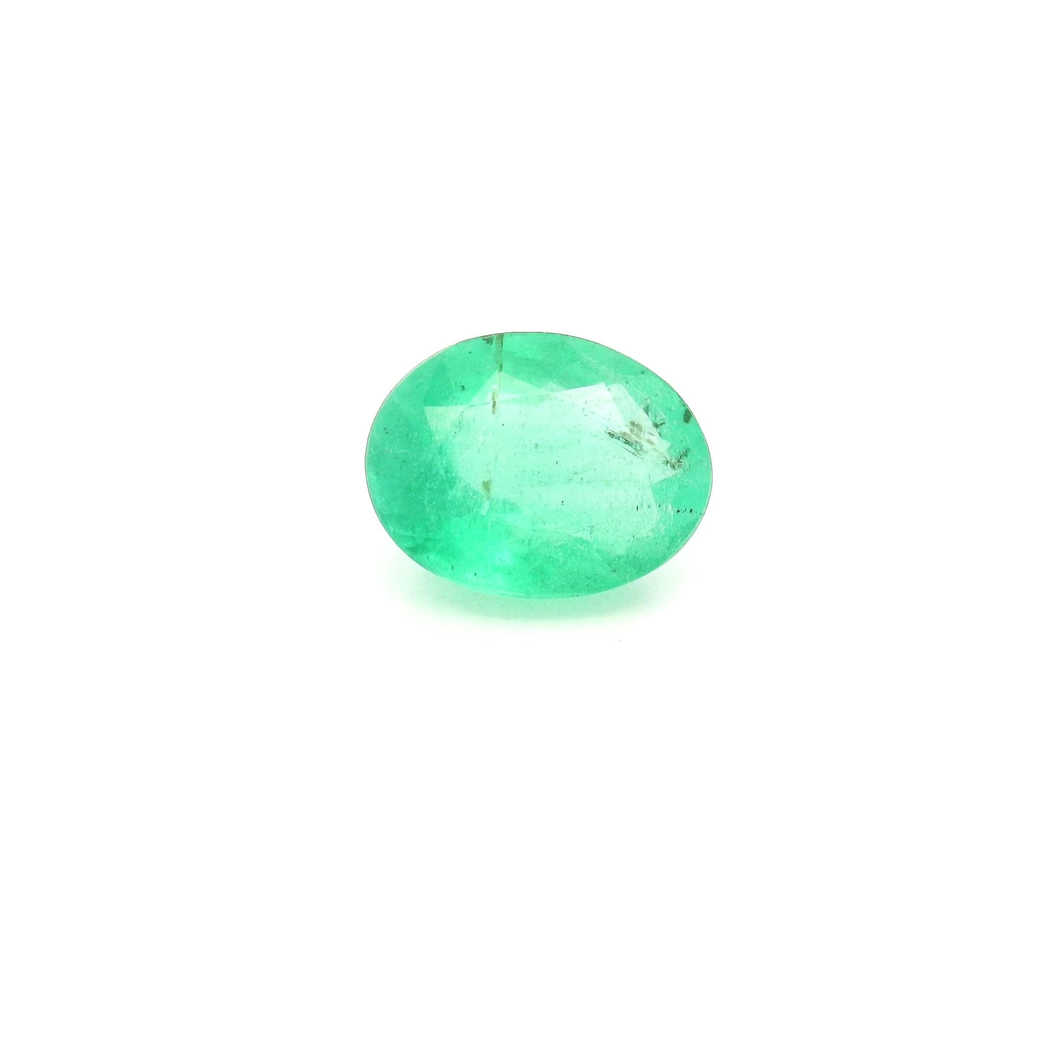 1.32 Carat Green Oval Emerald
