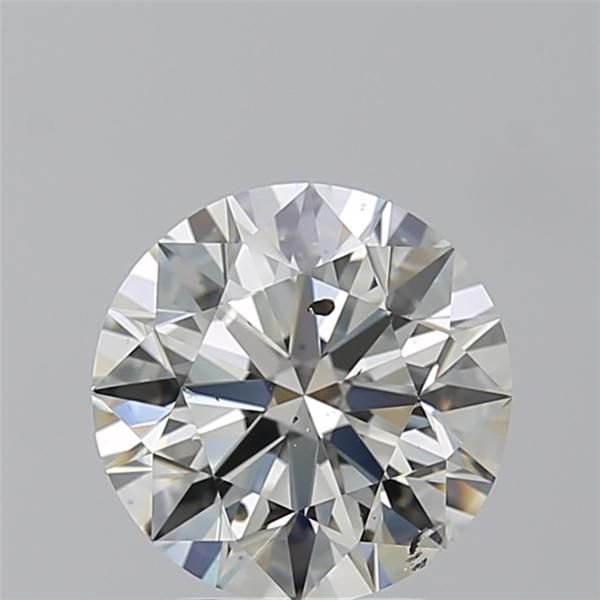 3.01ct J SI2 Rare Carat Ideal Cut Round Diamond