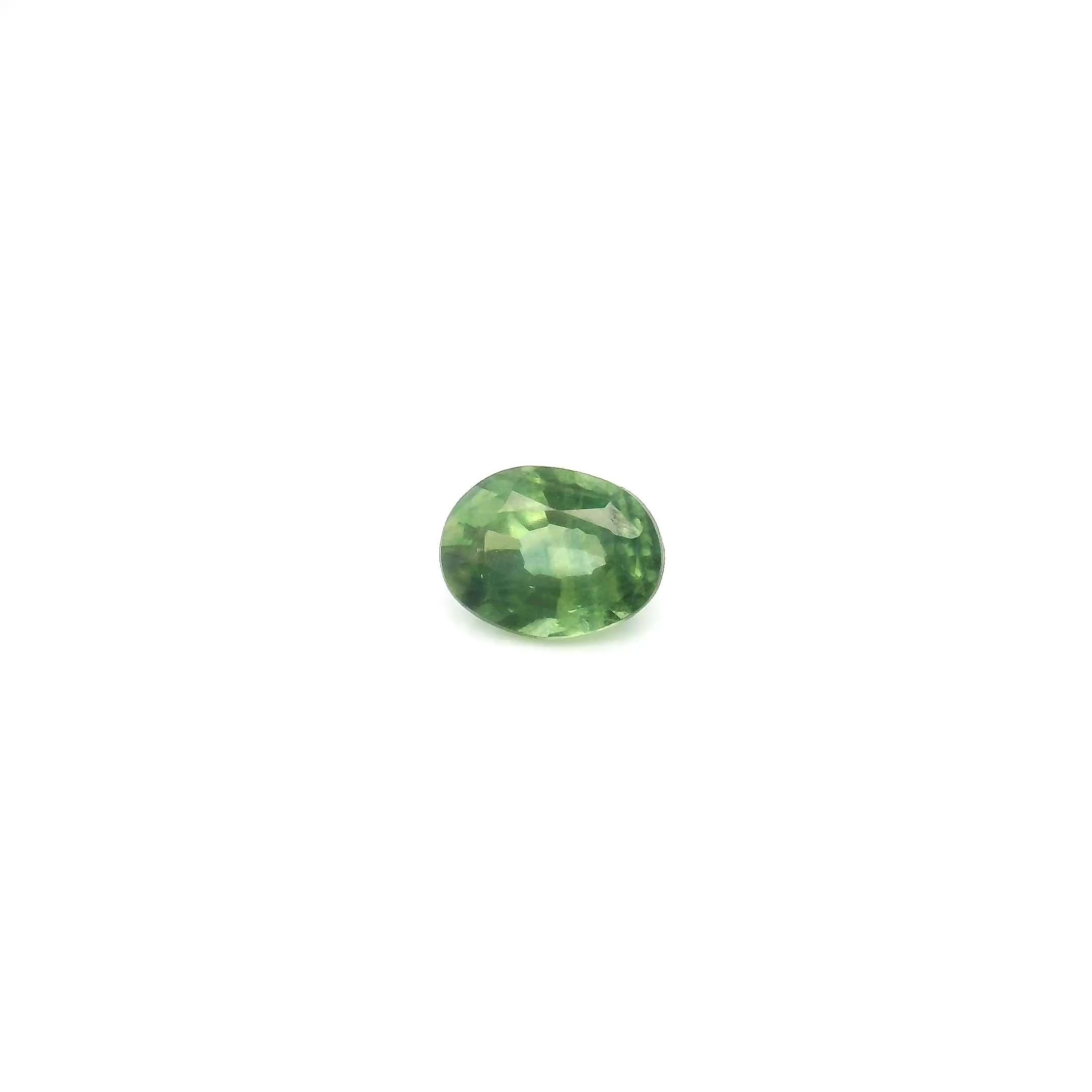 0.49 Carat Green Oval Sapphire