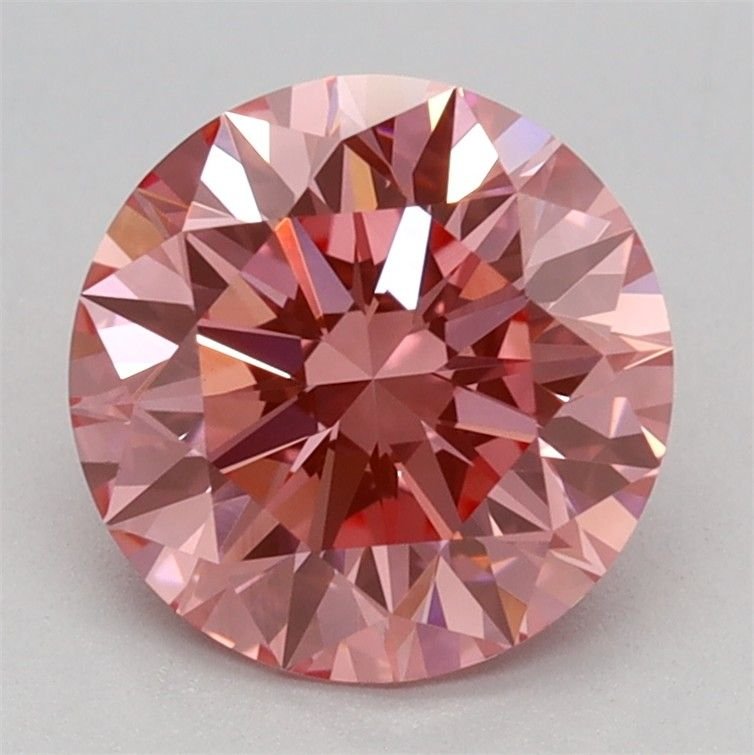 1.52 Ct. Fancy Vivid Pink Round Lab Diamond