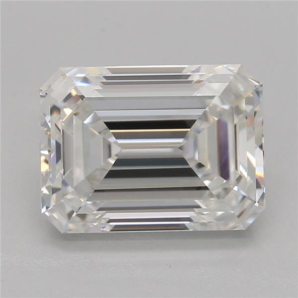 2.08ct F VVS2 Rare Carat Ideal Cut Emerald Lab Grown Diamond