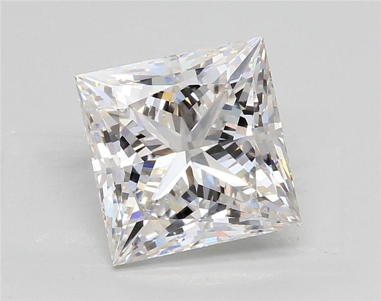 4.08ct F VS1 Rare Carat Ideal Cut Princess Lab Grown Diamond