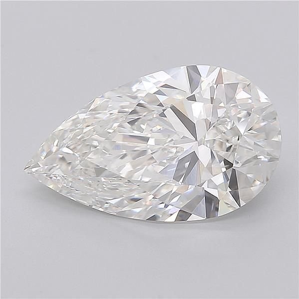 6.26ct F VS1 Rare Carat Ideal Cut Pear Lab Grown Diamond