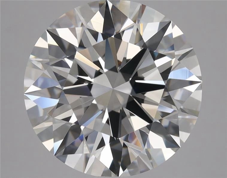 4.09ct F IF Rare Carat Ideal Cut Round Diamond