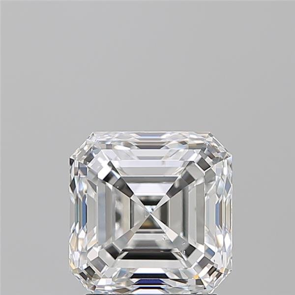 2.20ct F SI1 Rare Carat Ideal Cut Asscher Diamond