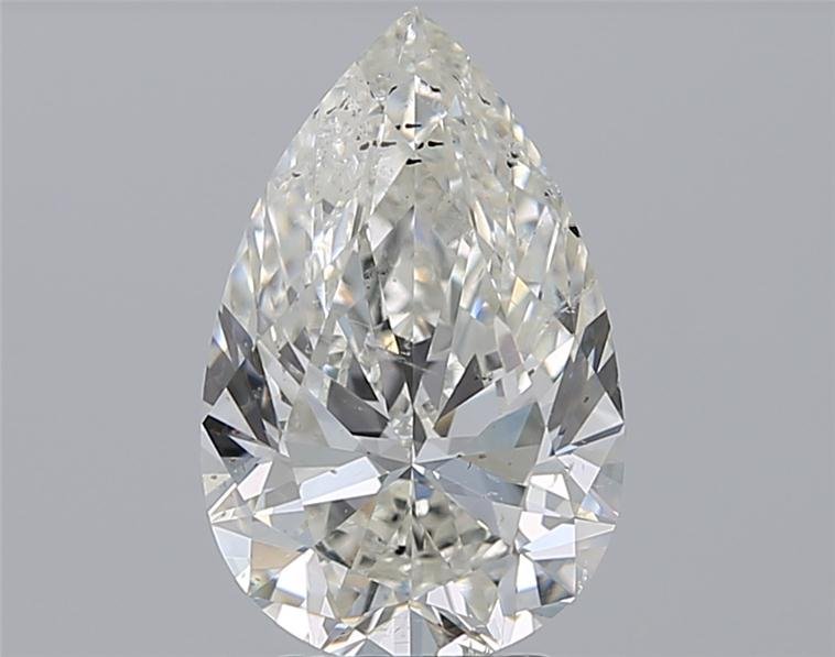 3.29ct I SI2 Rare Carat Ideal Cut Pear Diamond