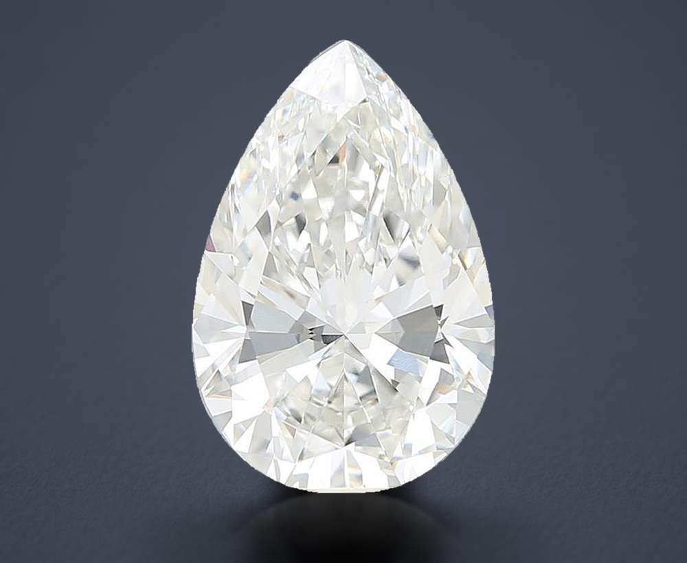 6.60 Carat Pear Lab Diamond