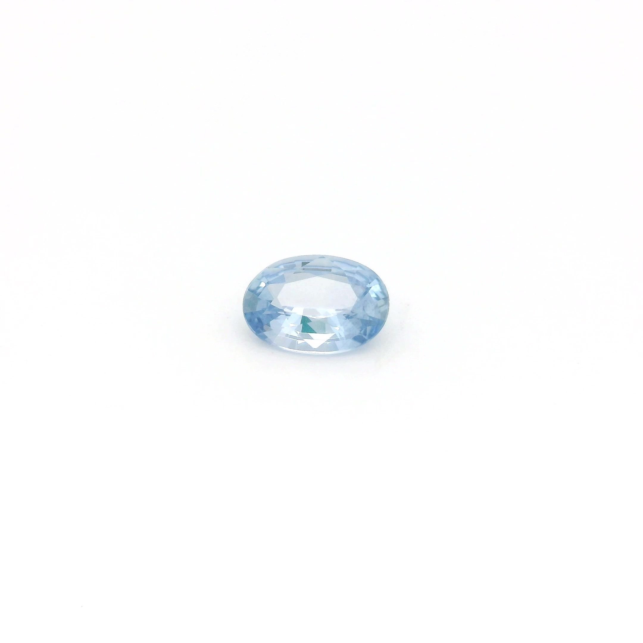0.49 Carat Light Blue Oval Sapphire