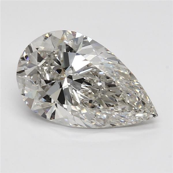 3.53ct H VS2 Rare Carat Ideal Cut Pear Lab Grown Diamond