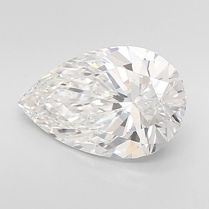 3.06ct E VS1 Rare Carat Ideal Cut Pear Lab Grown Diamond