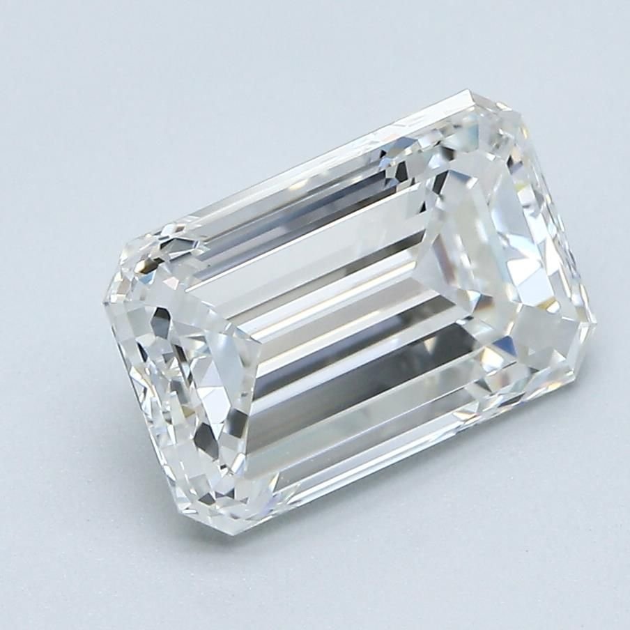 2.00ct F SI1 Rare Carat Ideal Cut Emerald Diamond