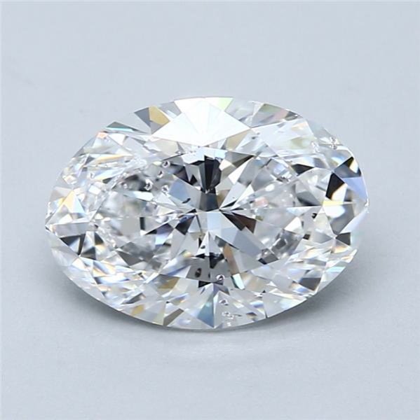 3.01ct D SI2 Rare Carat Ideal Cut Oval Diamond