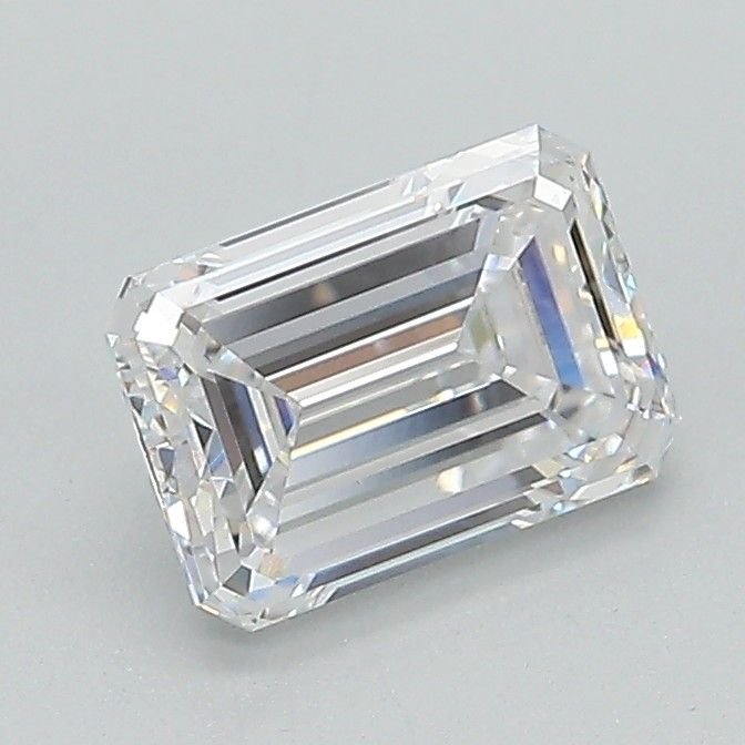 1.09ct D VVS2 Rare Carat Ideal Cut Emerald Lab Grown Diamond