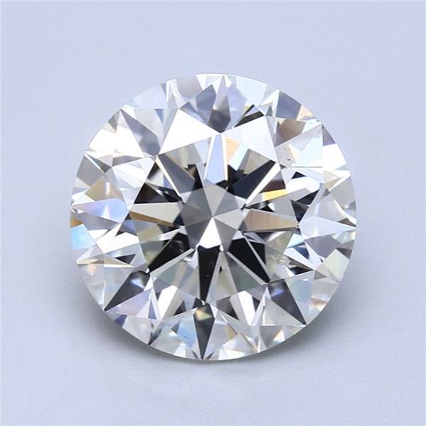 4.01ct J SI1 Rare Carat Ideal Cut Round Diamond