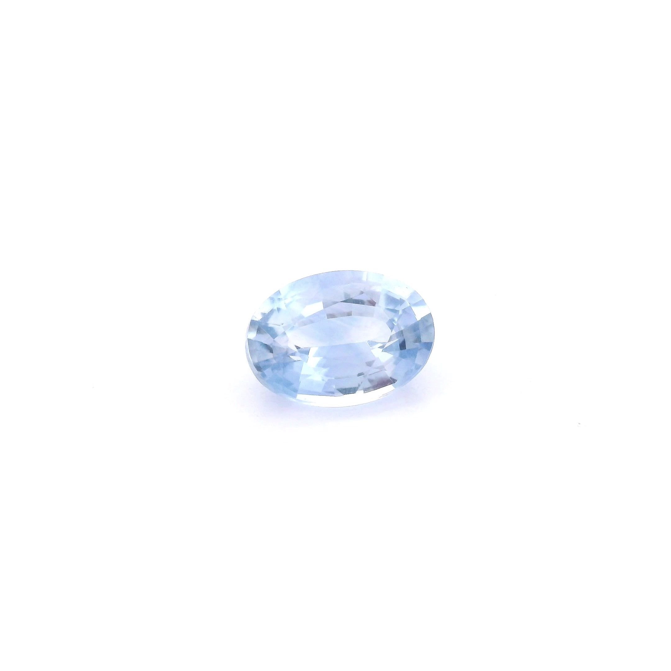 0.95 Carat Light Blue Oval Sapphire