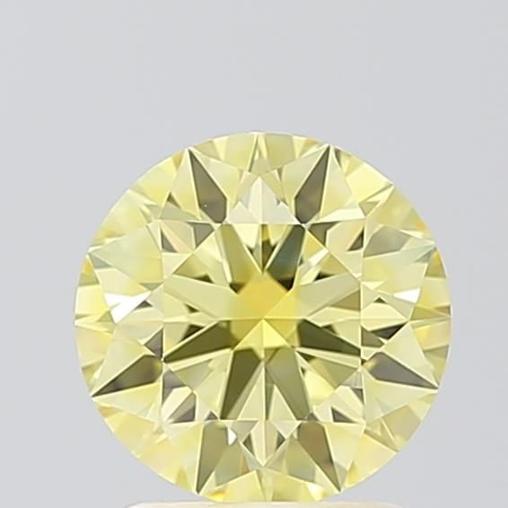 1.55 Ct. Fancy Intense Yellow Round Lab Diamond