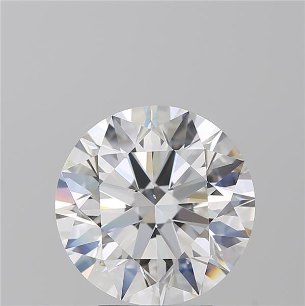 4.01ct F VS2 Rare Carat Ideal Cut Round Diamond