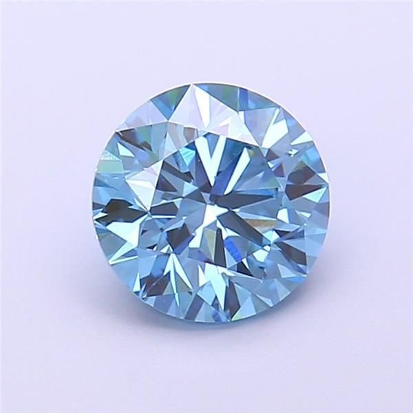 1.56 Ct. Fancy Vivid Blue Round Lab Diamond