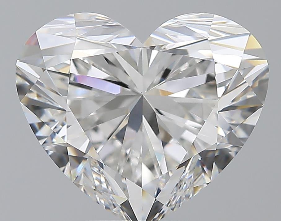 5.52ct F VS2 Rare Carat Ideal Cut Heart Diamond