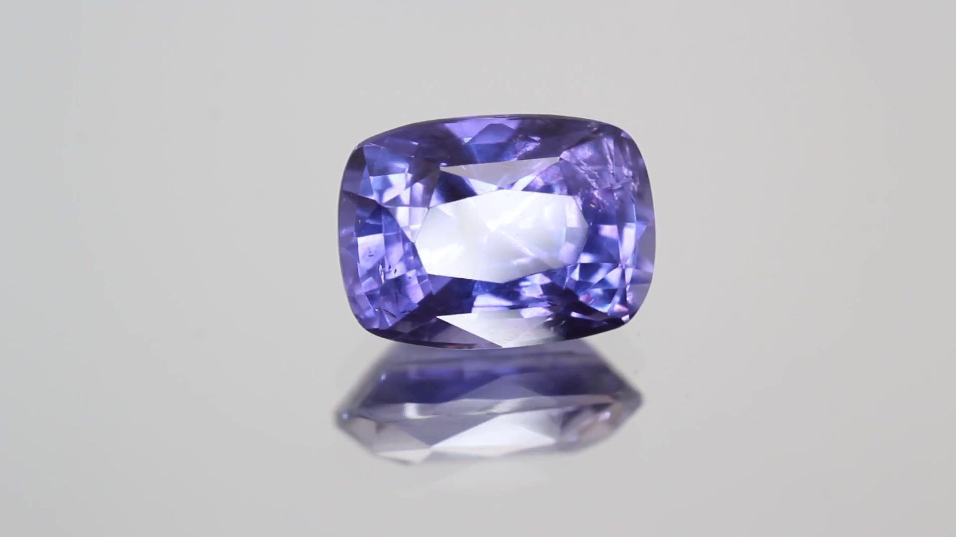 4.35 Carat Purple Cushion Sapphire