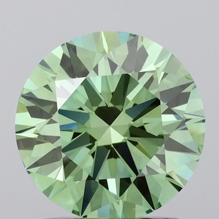 1.64 Ct. Fancy Vivid Green Round Lab Diamond