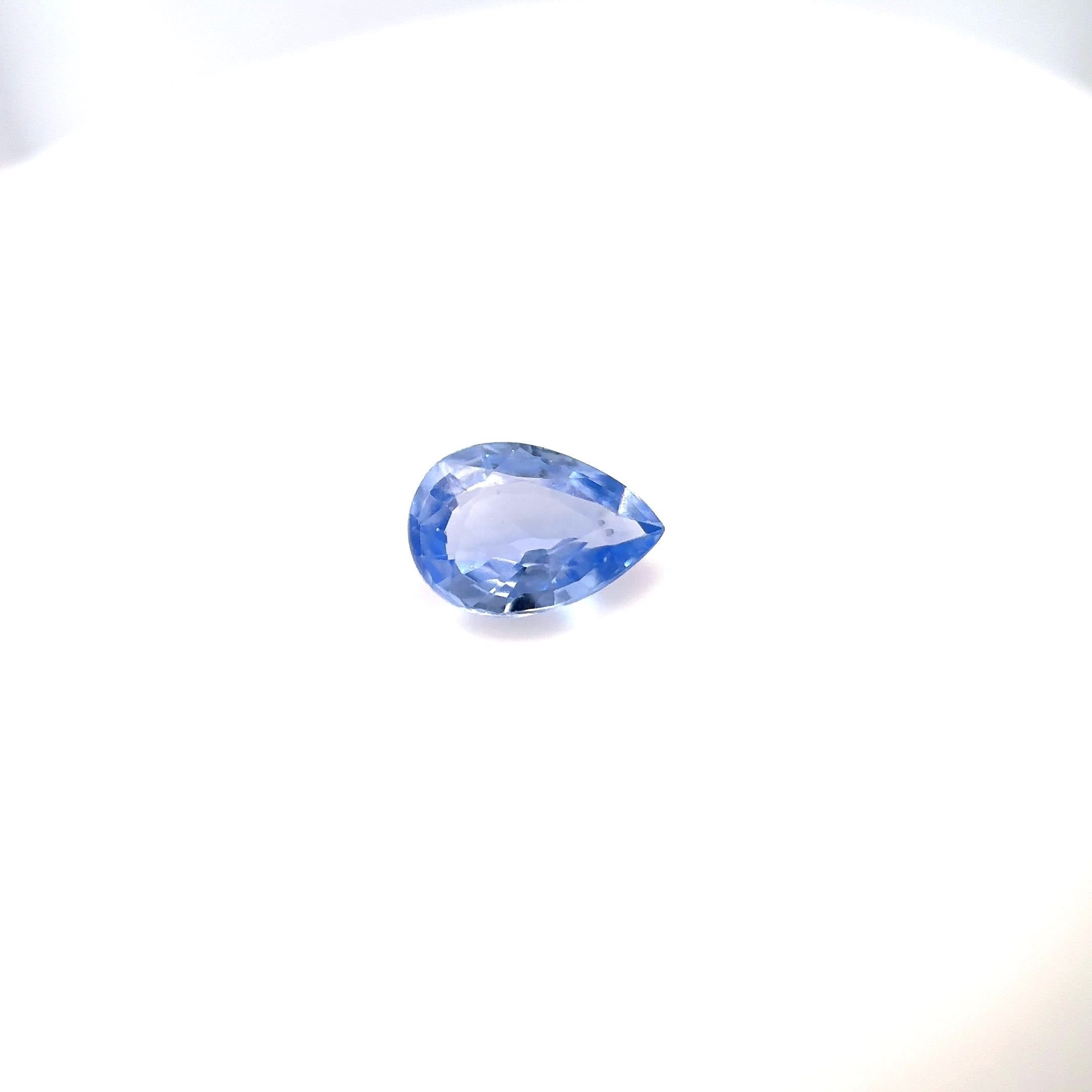 0.82 Carat Blue Pear Sapphire