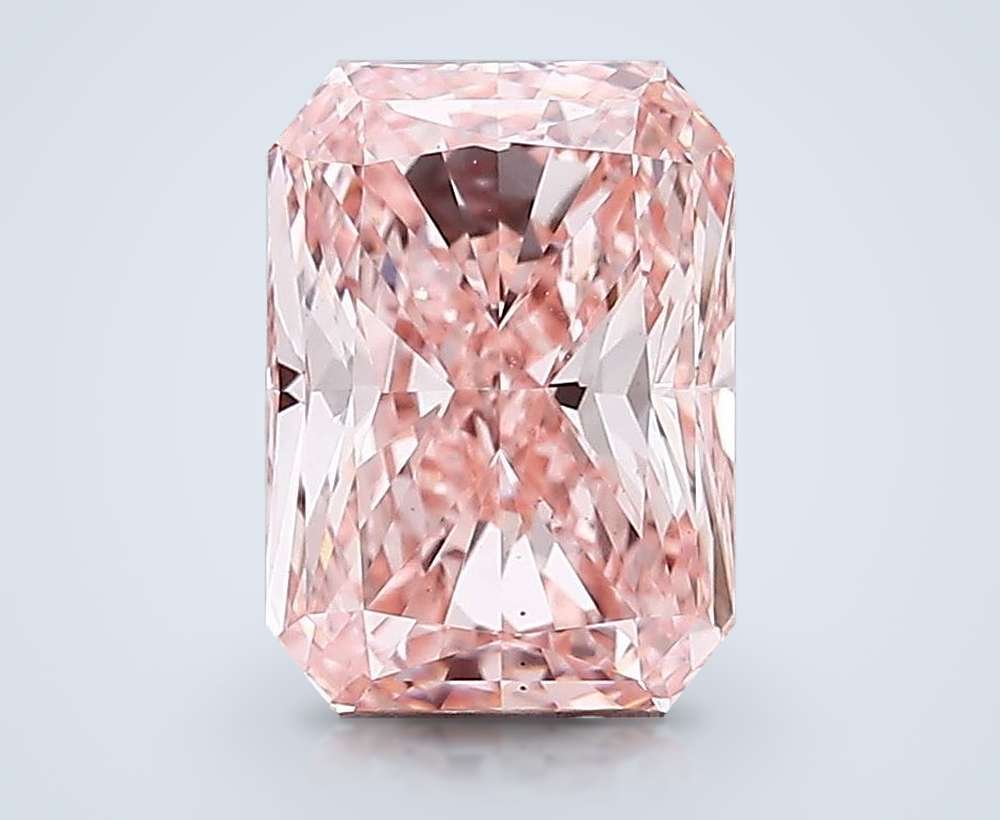 4.01 Ct. Fancy Vivid Pink Cushion Lab Diamond