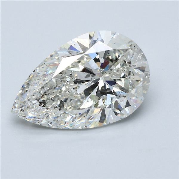 7.08ct H SI2 Rare Carat Ideal Cut Pear Diamond