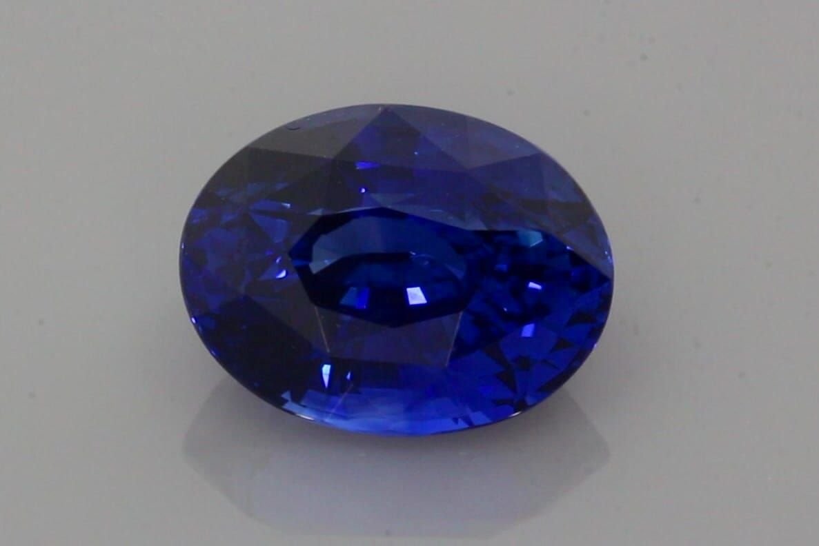 5.06 Carat Vivid Blue Oval Sapphire