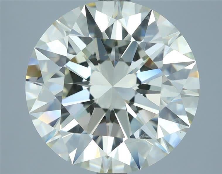 5.03ct K SI1 Rare Carat Ideal Cut Round Diamond