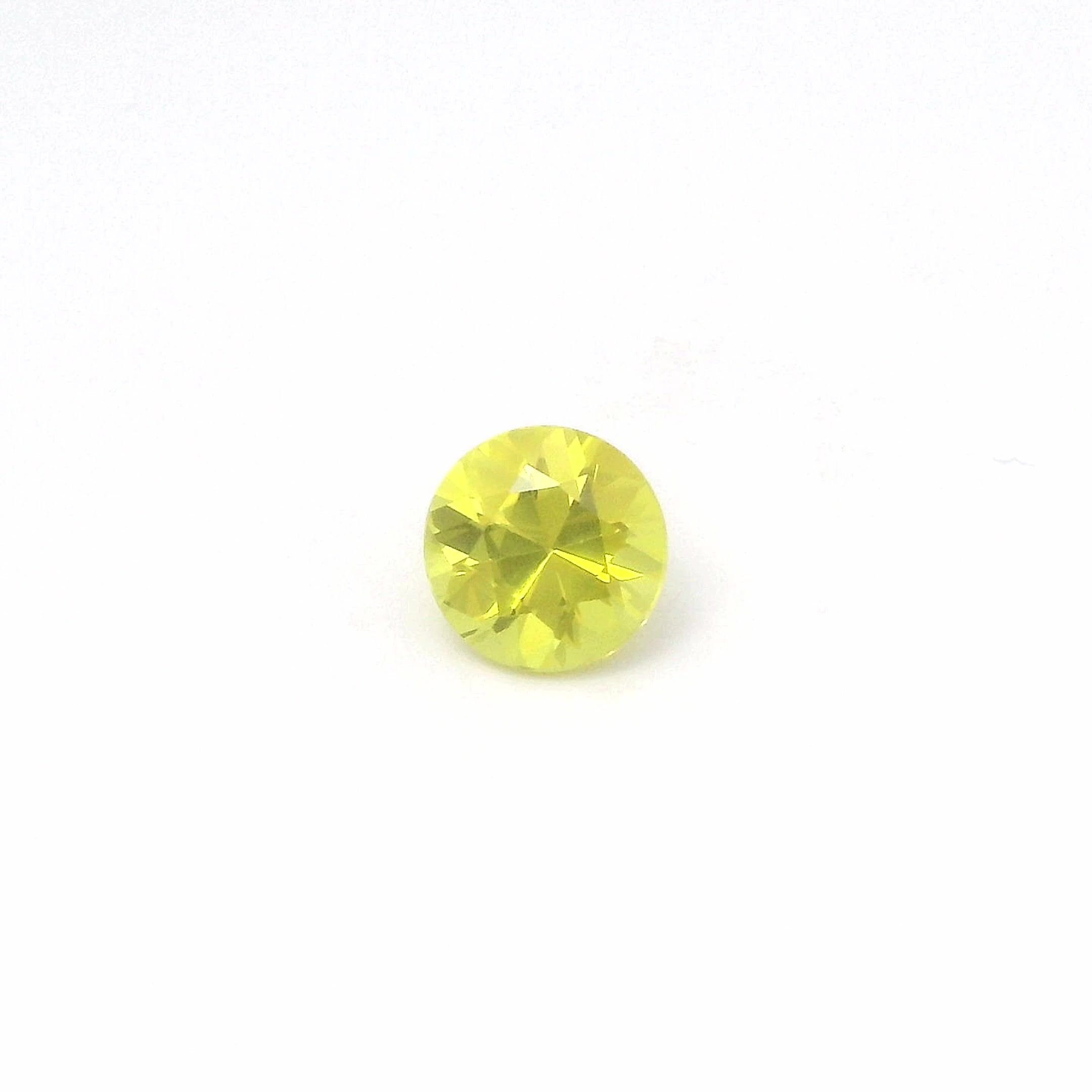 1.16 Carat Yellow Round Sapphire