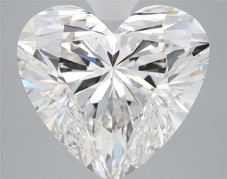 4.11ct F VS2 Rare Carat Ideal Cut Heart Lab Grown Diamond