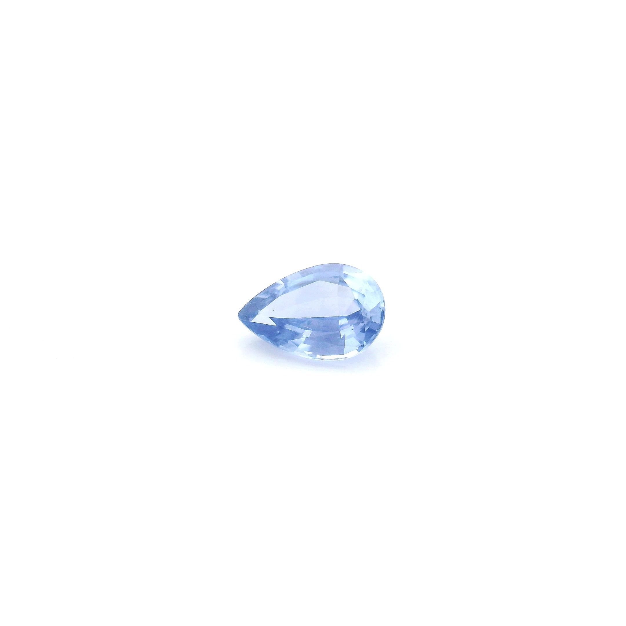 0.46 Carat Light Blue Pear Sapphire