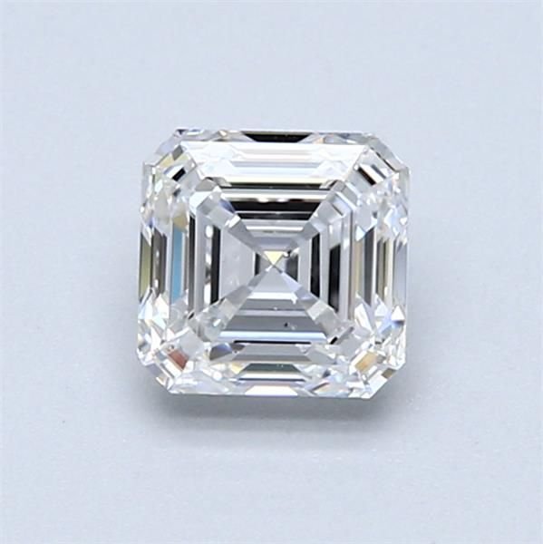 0.90ct E SI1 Rare Carat Ideal Cut Asscher Diamond