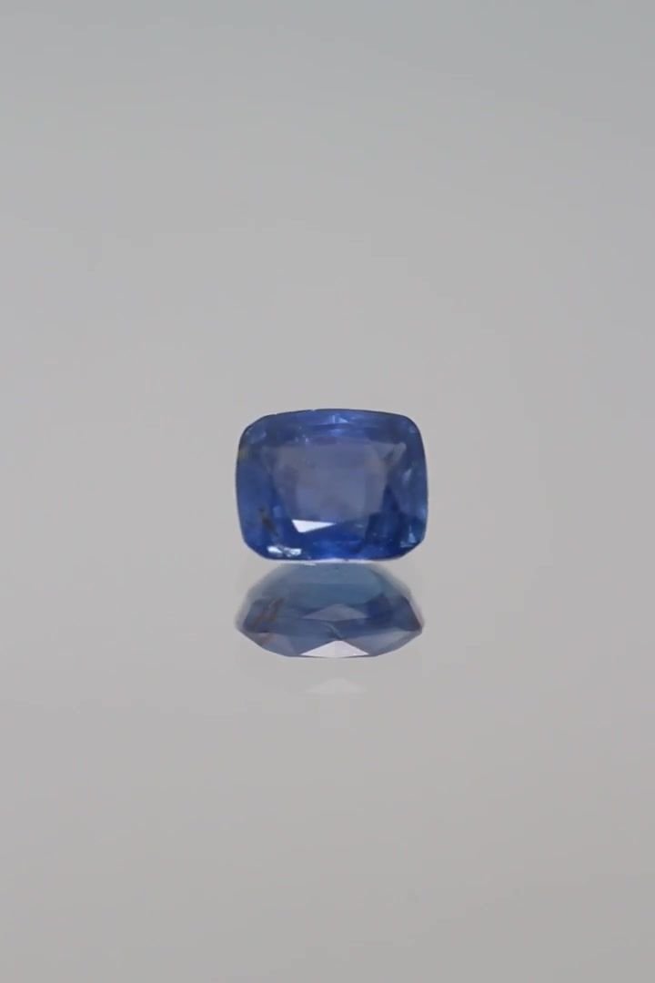 1.20 Carat Light Blue Cushion Sapphire