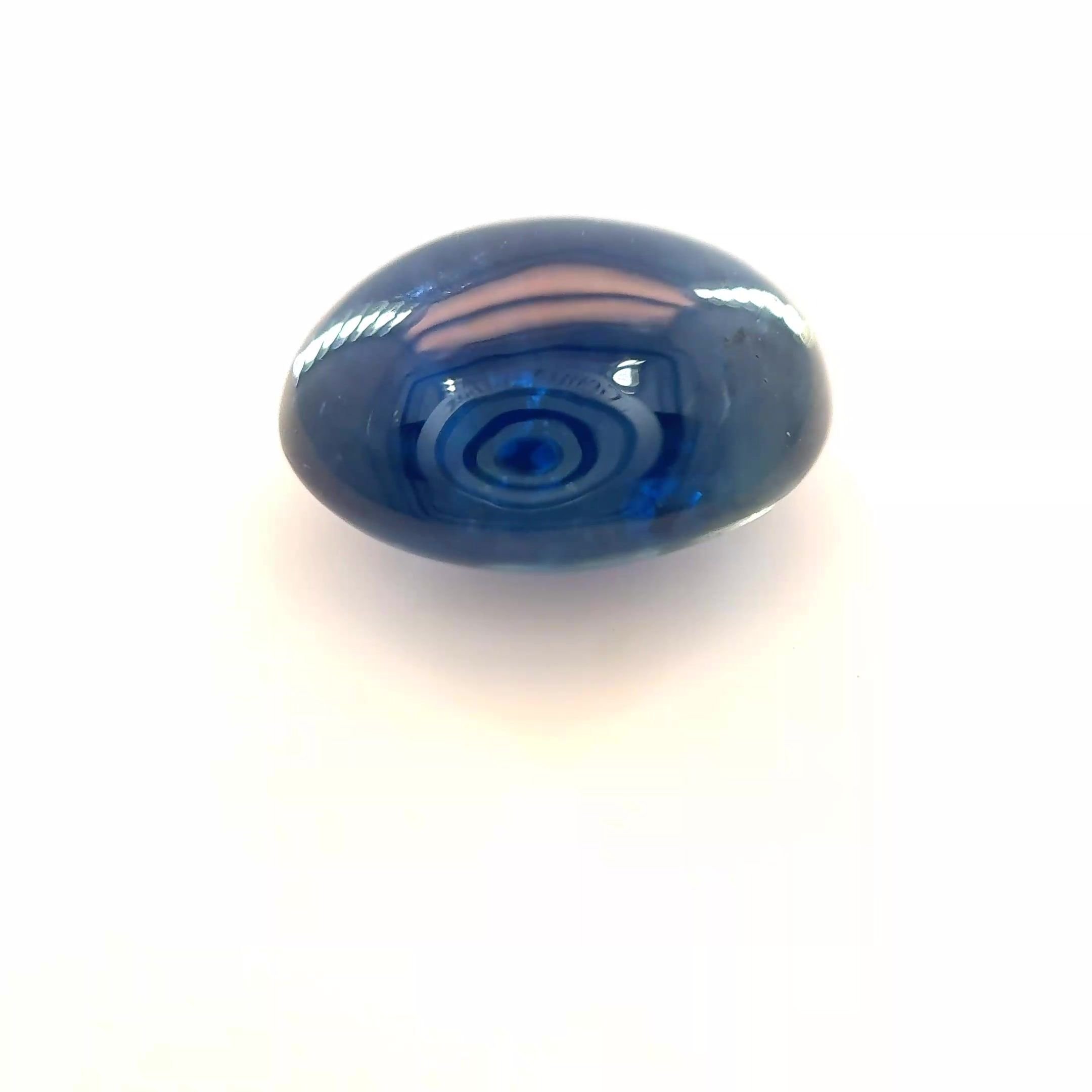 5.92 Carat Deep Blue Oval Sapphire
