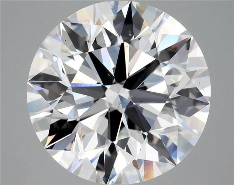 5.01ct D SI1 Rare Carat Ideal Cut Round Diamond
