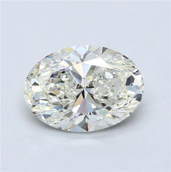 3.27ct J SI1 Rare Carat Ideal Cut Oval Diamond