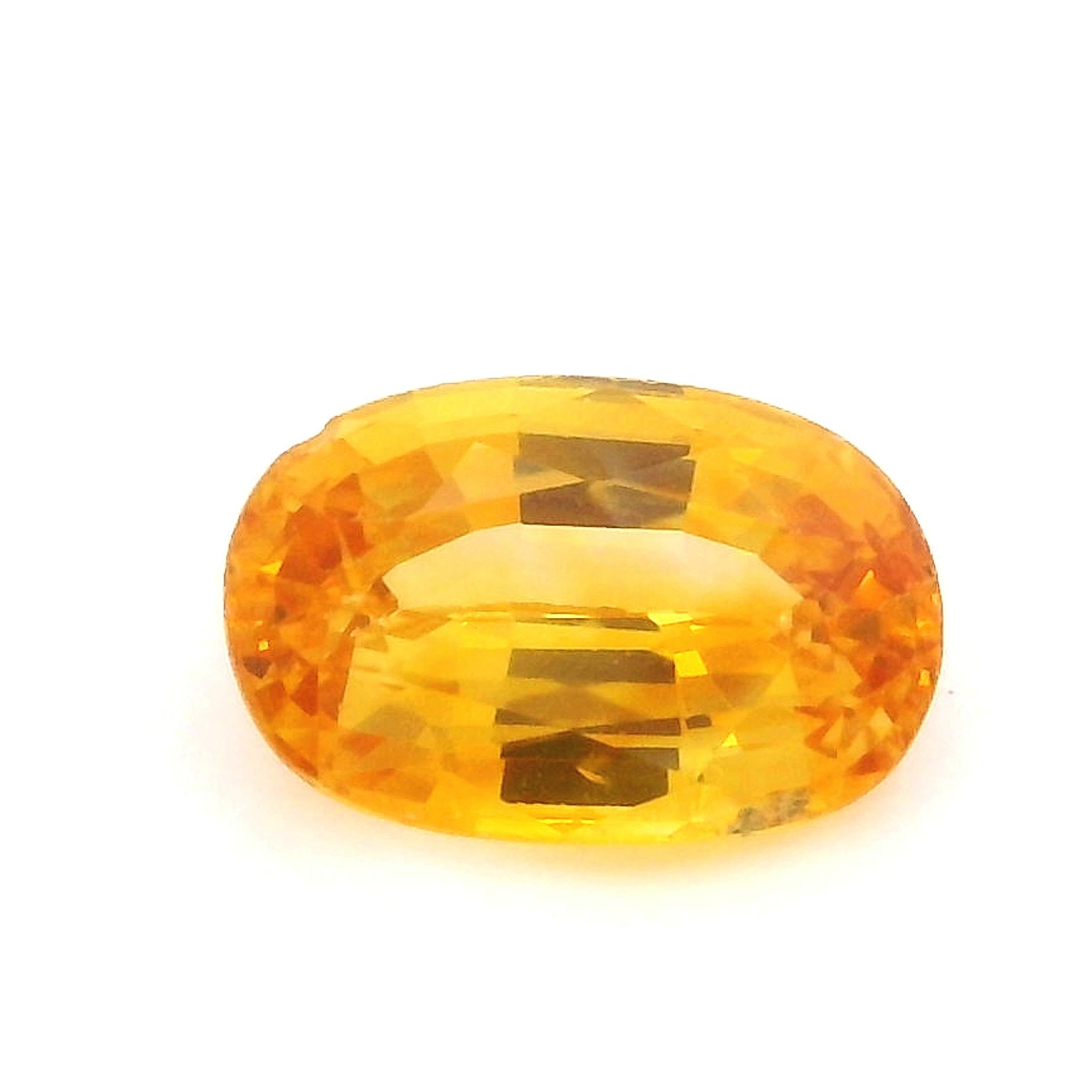 0.89 Carat Yellow Oval Sapphire