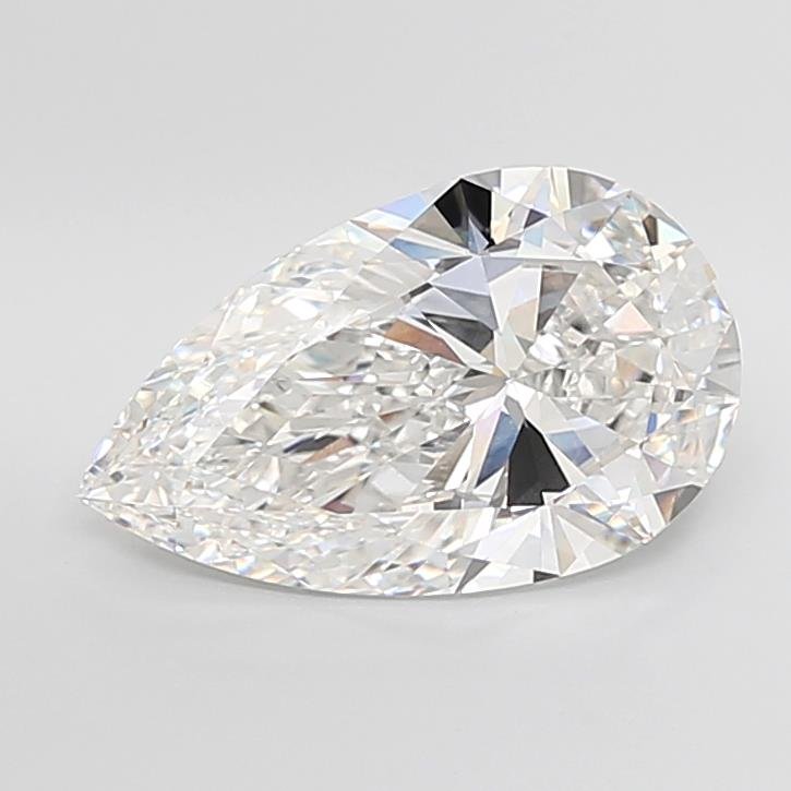 7.02ct F VS1 Rare Carat Ideal Cut Pear Lab Grown Diamond