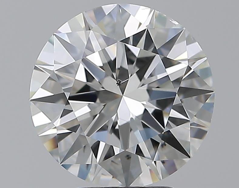 4.01ct H SI2 Rare Carat Ideal Cut Round Diamond