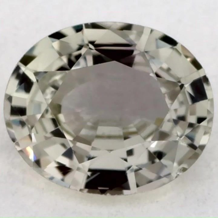 1.09 Carat Green Oval Sapphire
